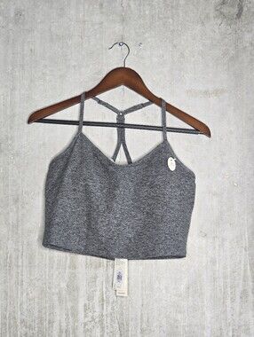 Calia Gray Strappy Crop Top Size M